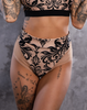 GLOW SHORTS DAMASK WITH NUDE FINISH